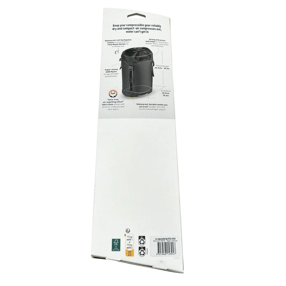 Sea to Summit eVac Heavy Duty Compression Dry Bag 20L Black Waterproof